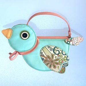 Bath & Body Works Art Works Bird Shaped Mini Bag / Cosmetic Bag